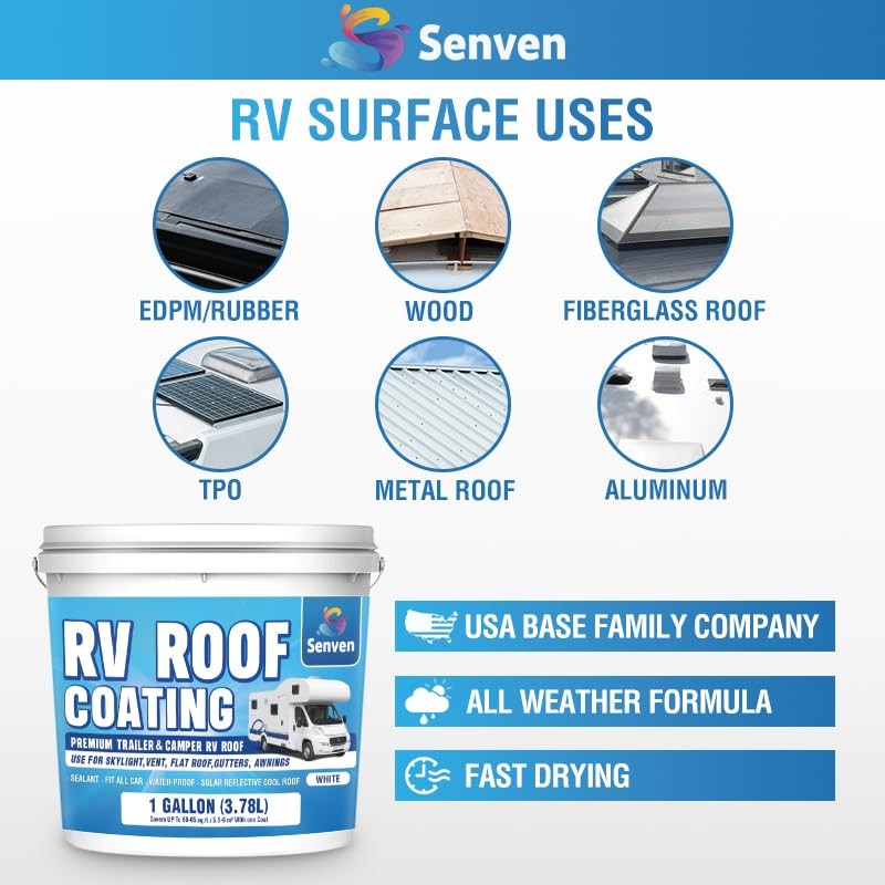 RV Roof Sealant RV Roof Coating RV Roof Sealant 1 Gallon 128 Fl Oz White