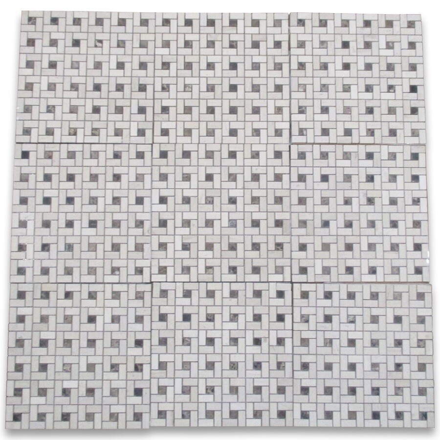 H684XH Golden Beach Moleanos Beige Limestone Pinwheel Mosaic Tile Honed