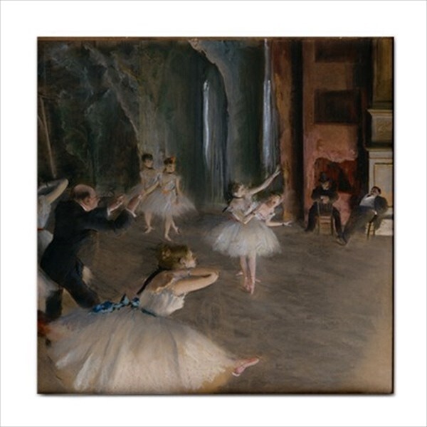 Ballet Dancer Ceramic Tile Set of 6 Backsplash Tiles Edgar Degas Art