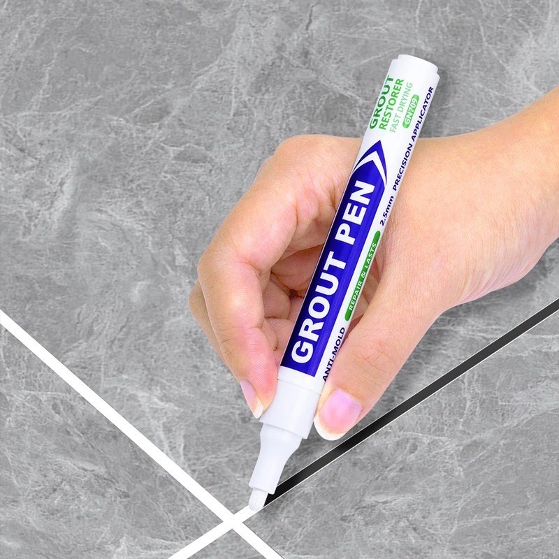 Grout Pen White Tile Paint Marker: Waterproof Tile Grout Colorant and Sealer Pen