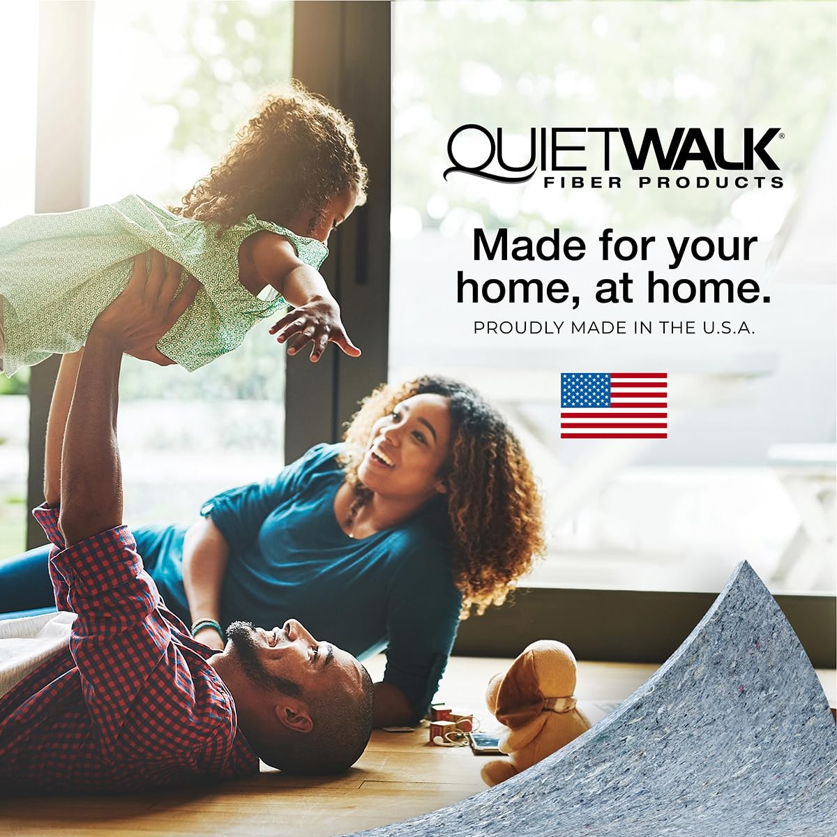QuietWalk Underlayment 100 sq ft – 3mm Laminate & Hardwood Floor Sound Barrier