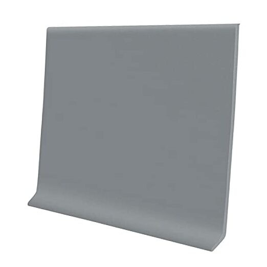 Gray Vinyl Wall Base 4inX40ft, Strong Peel and Stick Adhesive 4 inch X 40 ft 1