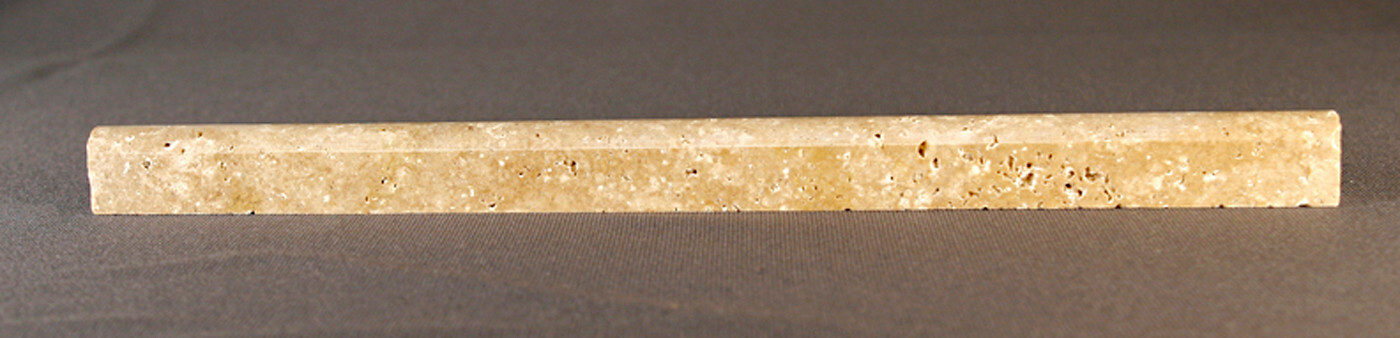 8 TRAVERTINE BULL NOSE PENCIL TRIM PACK 12 x 5/8 x 7/8 INCHES POLISHED EFES NOCE