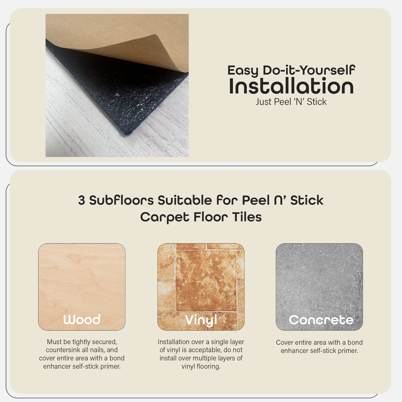 Nexus 12 Pack Self Adhesive Carpet Tiles Easy Peel and Stick Home Decor 12×12