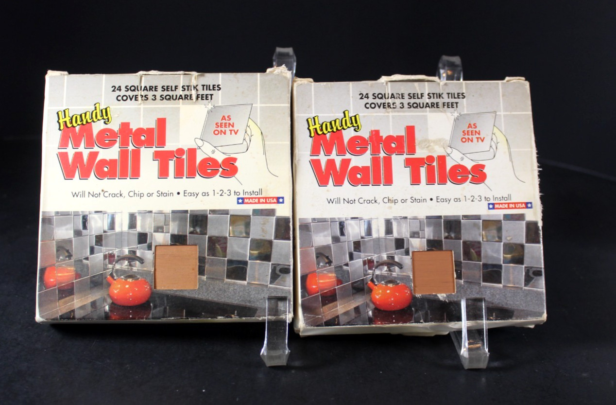 2 Boxes Handy Metal Copper Wall Tiles New Open Box 48 Tiles