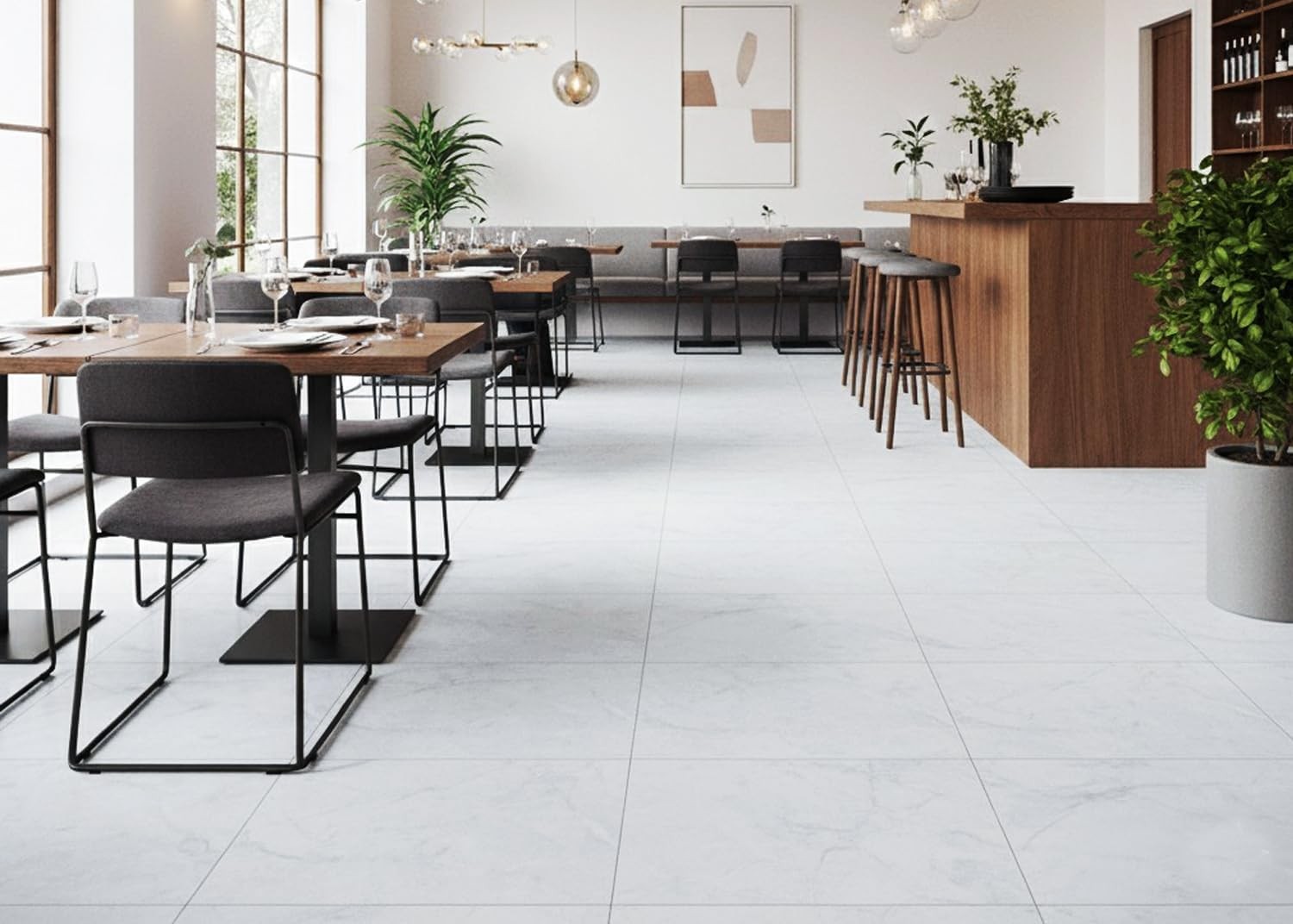 Peel and Stick Rigid Core Marble Pattern Floor Tiles 15.75″ X 15.75″ Vinyl Fl…