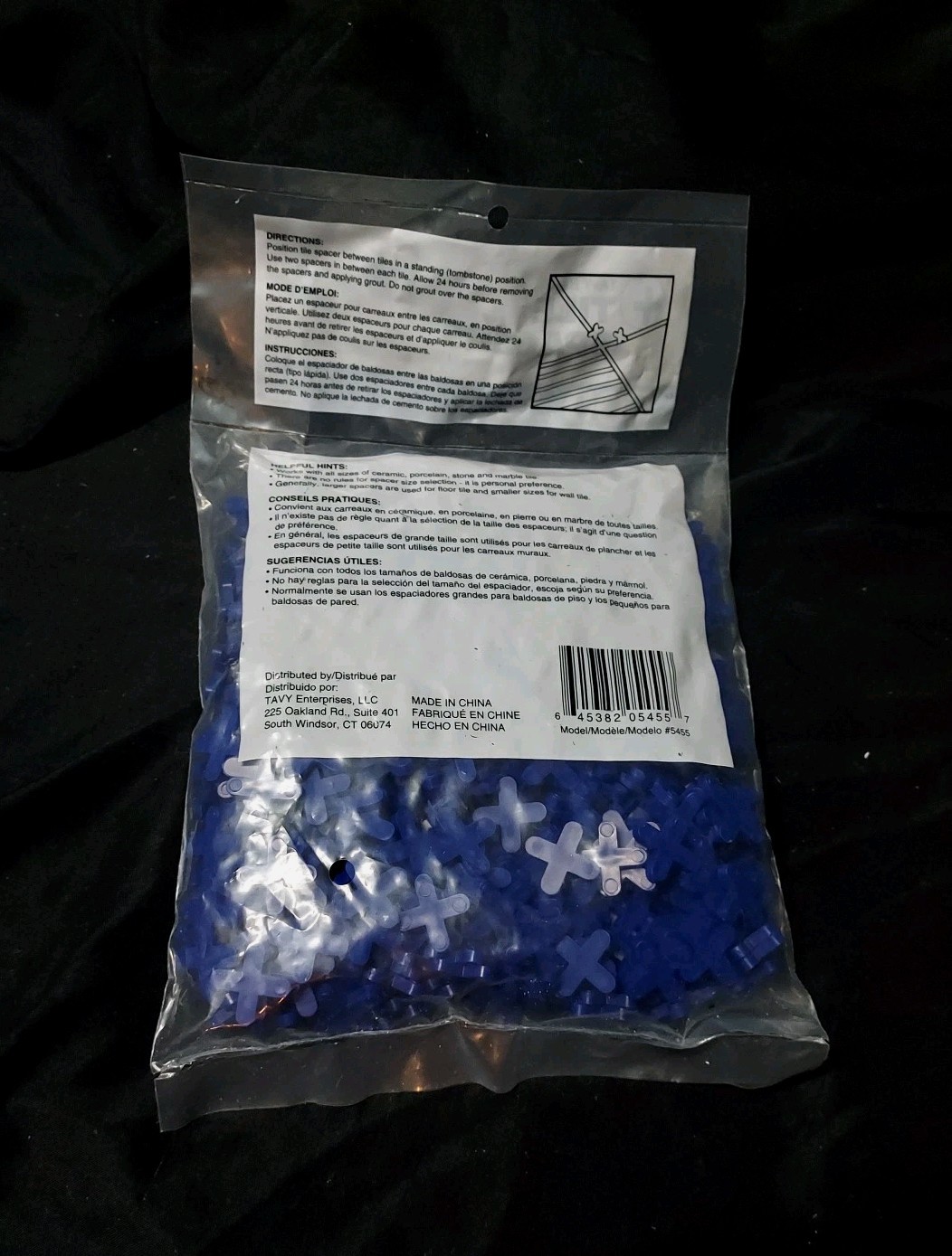 3/16″ 5mm Tavy Basix Tile Spacers 500 Blue Cross Spacers New Unopened Package