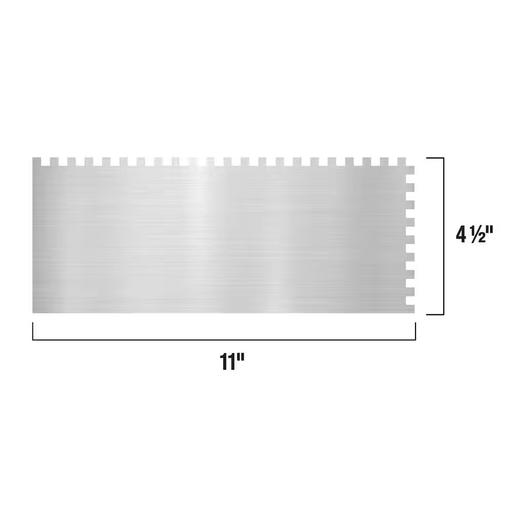 1/4 In. X 1/4 In. X 1/4 In. Comfort Grip Stainless Steel Square-Notch Flooring T