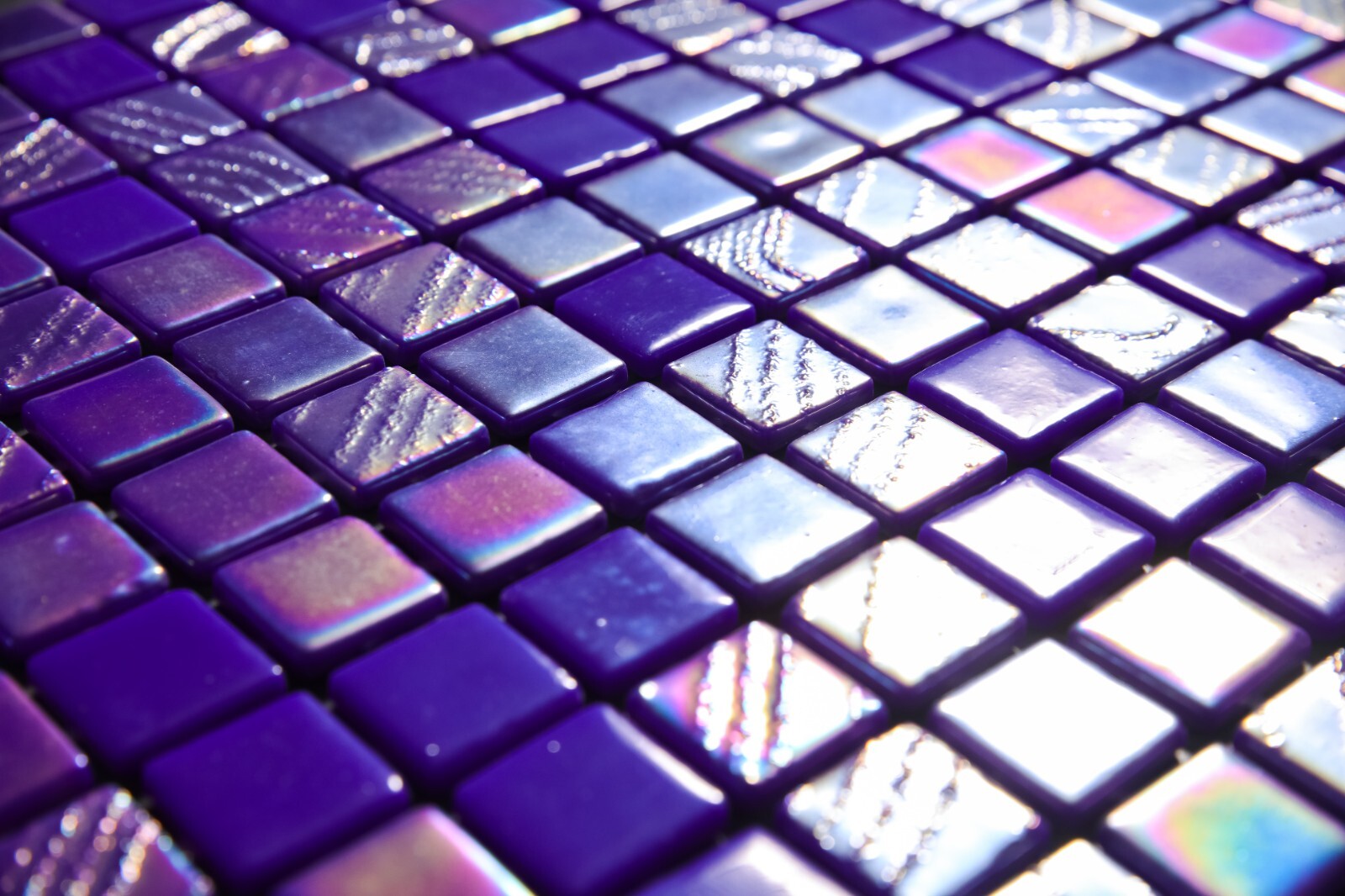 Pressed Glass Mosaic on Net for Pool 32.5×51.5 -Alves Blend Cobalt Pool