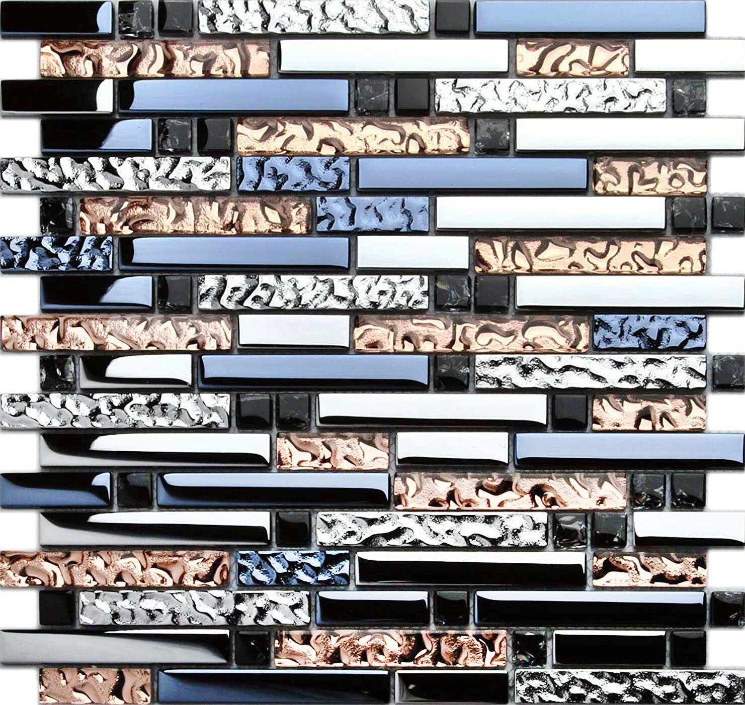 Glass Mosiac Linear Bathroom Wall Tile Kitchen Backsplash Fireplace Decor