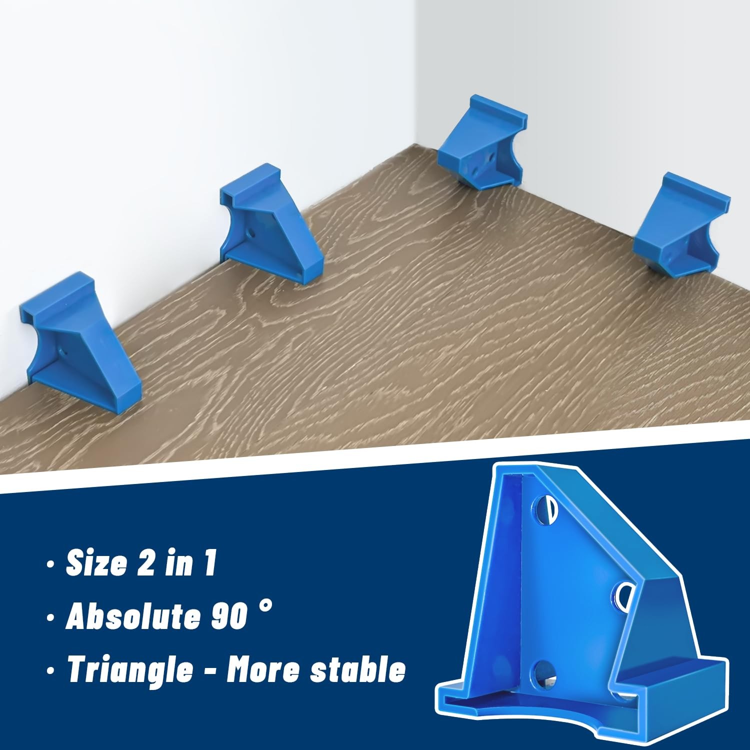 20-Pack Floor Spacers, 1/4 Inch and 1/2 Inch Spacing, Laminate Wood Flooring New