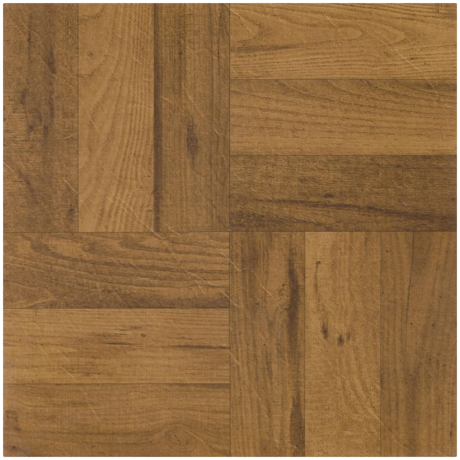 Medium Oak Parquet Pattern – 20 Peel & Stick Tiles