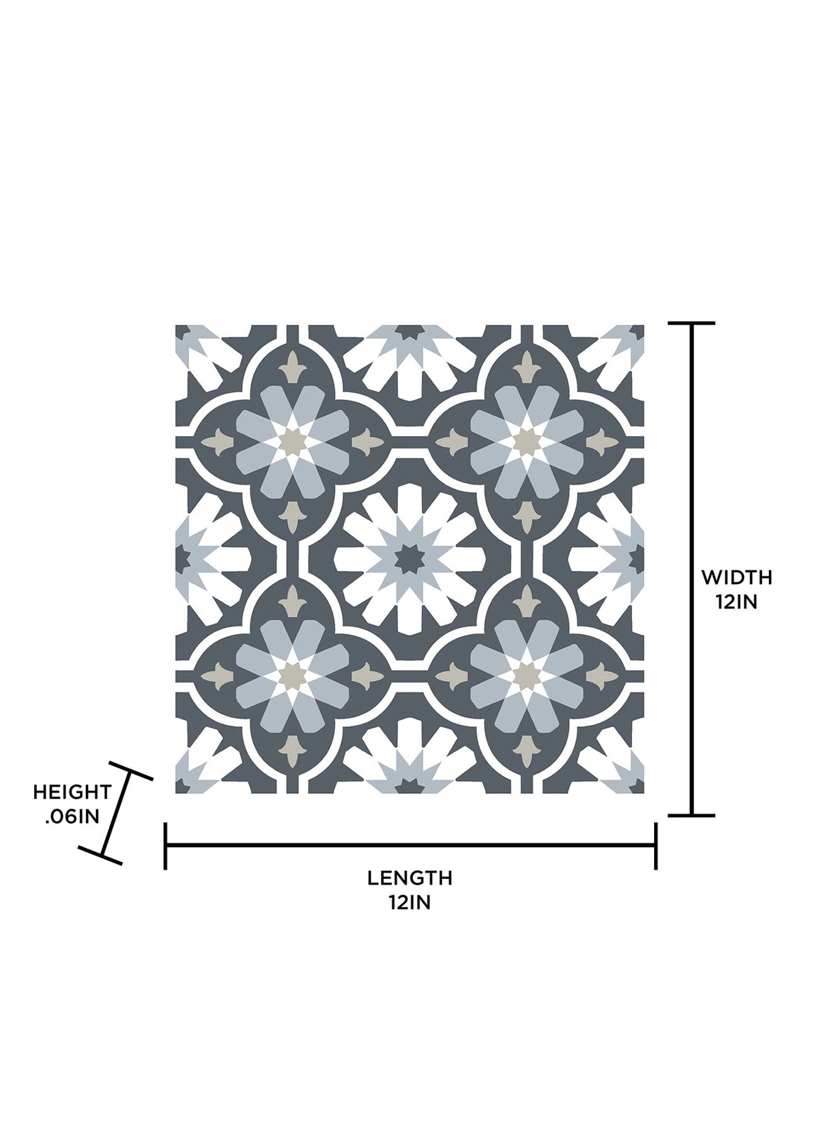FP2944 Sevilla Peel & Stick Floor Tiles 12×12 Inch Self Adhesive Multi