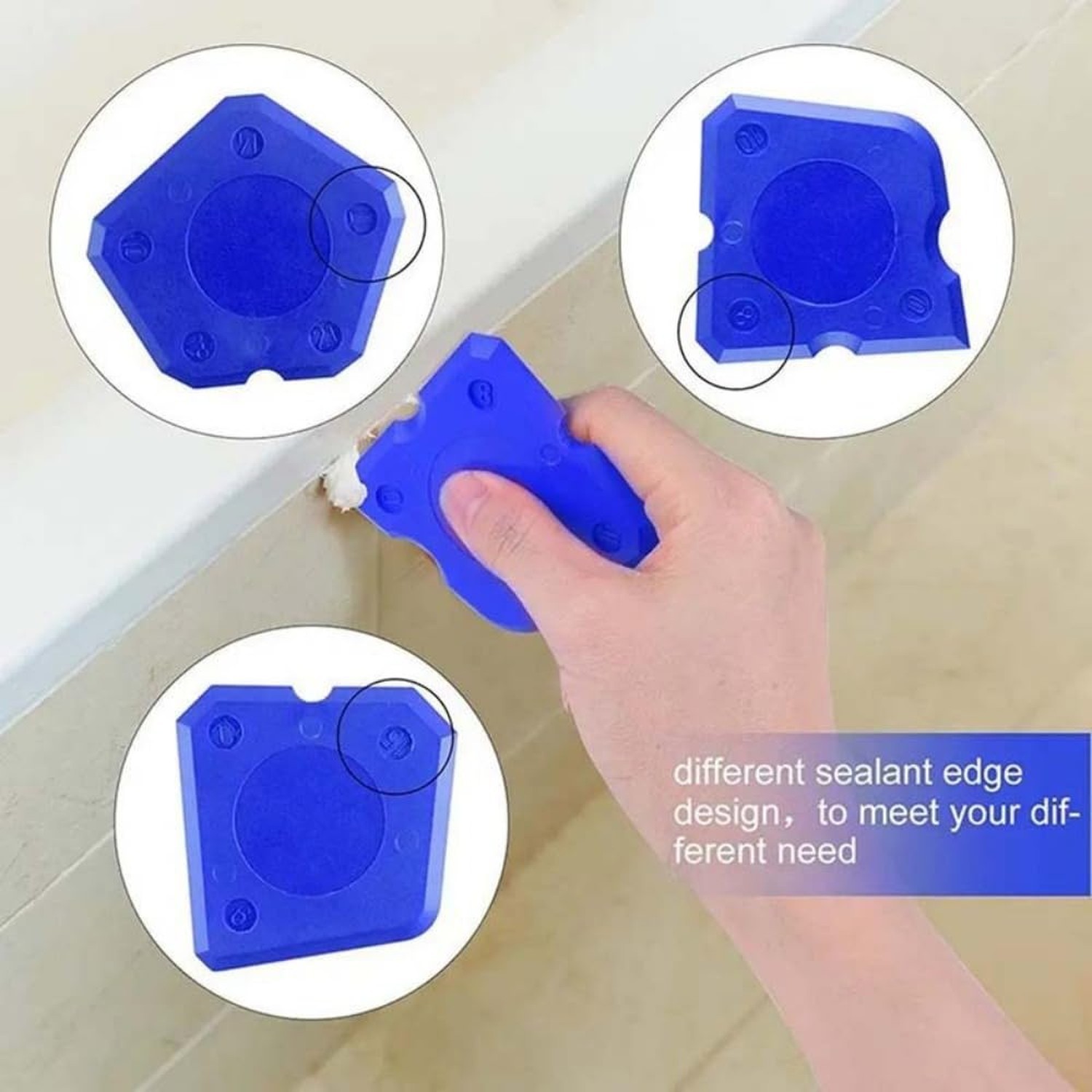 8 PCS Silicone Caulking Tools, Sealant Grout Finishing Kit for Bathroom Kitch…