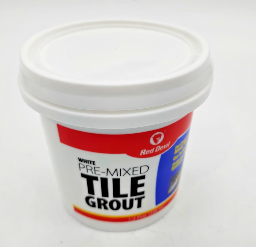 Red Devil 0422 Pre-Mixed Tile Grout White 1/2 Pint Professional Quality