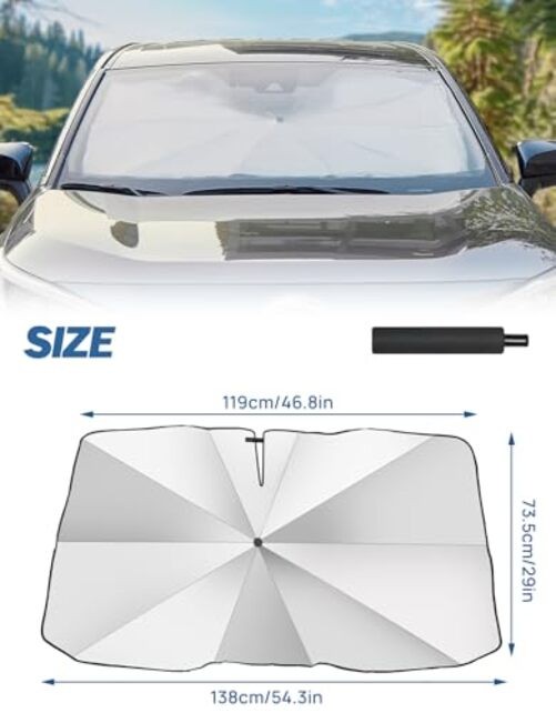 Windshield Sunshade Umbrella for Toyota RAV4 2019-2024, Automotive for RAV4