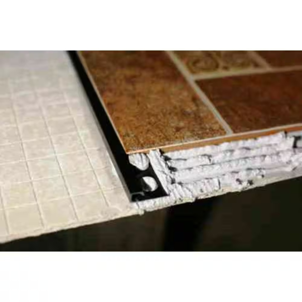 Satin Nickel 1/2 In. X 98-1/2 In. Aluminum Square Tile Edging Trim