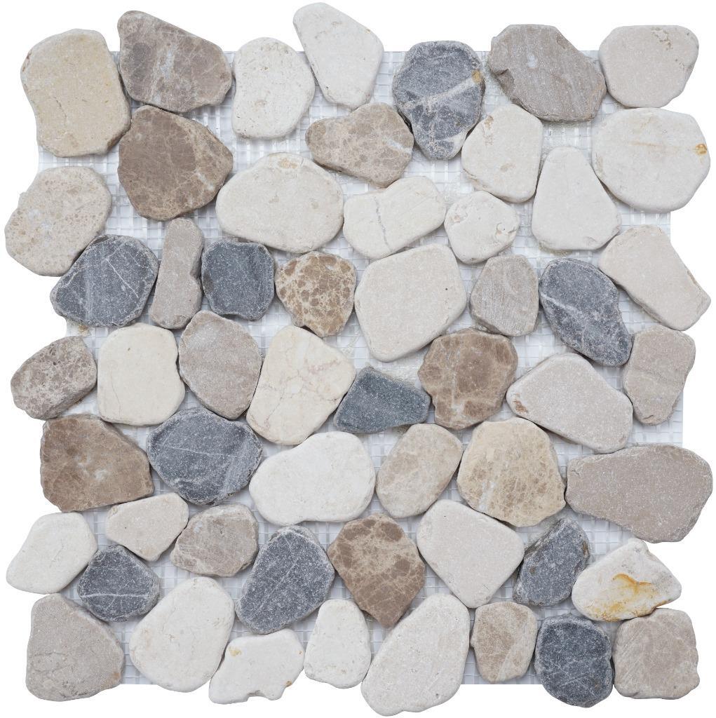 Simple Tile – Marble Mosaic Tile “River Rock Collection” MM 9504-Canyon Tumbled