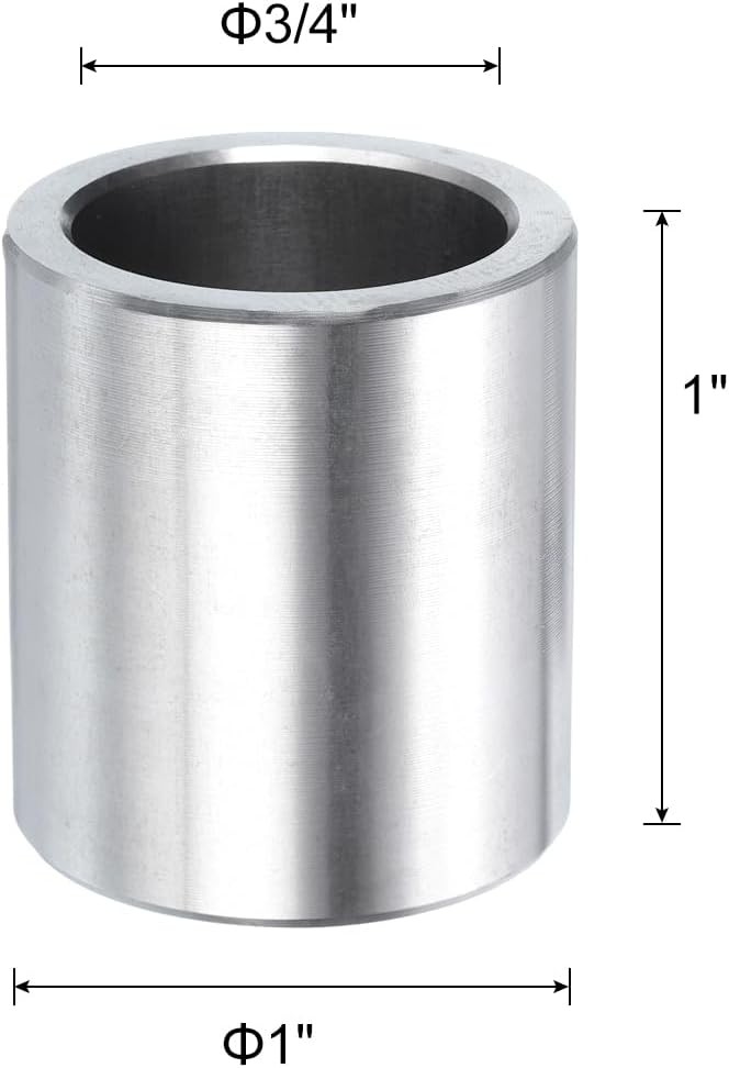 uxcell 10pcs Stainless Steel Spacer 3/4″ Bore x x 1″ x 1″, Silver tone