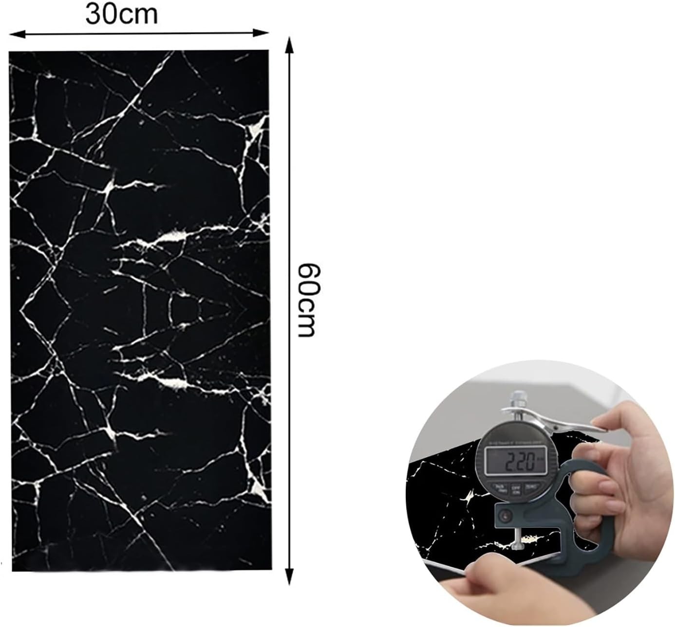 20Pcs Peel and Stick Marble Floor Wall Panels 23.6″x11.8″ PVC Tiles Sticker US