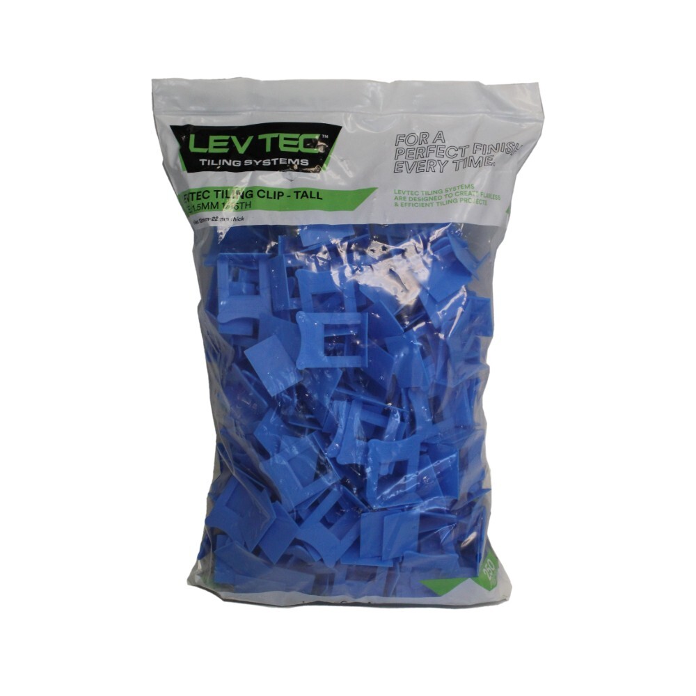 LEVTEC 1/16” Tall Leveling Clip 250pc./bag for 3/4″ Porcelain Pavers