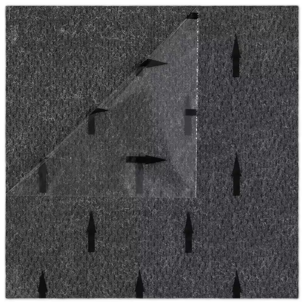 Boone Hobnail Black Residential 18 In. X 18 In. Peel and Stick Carpet Tile Squar