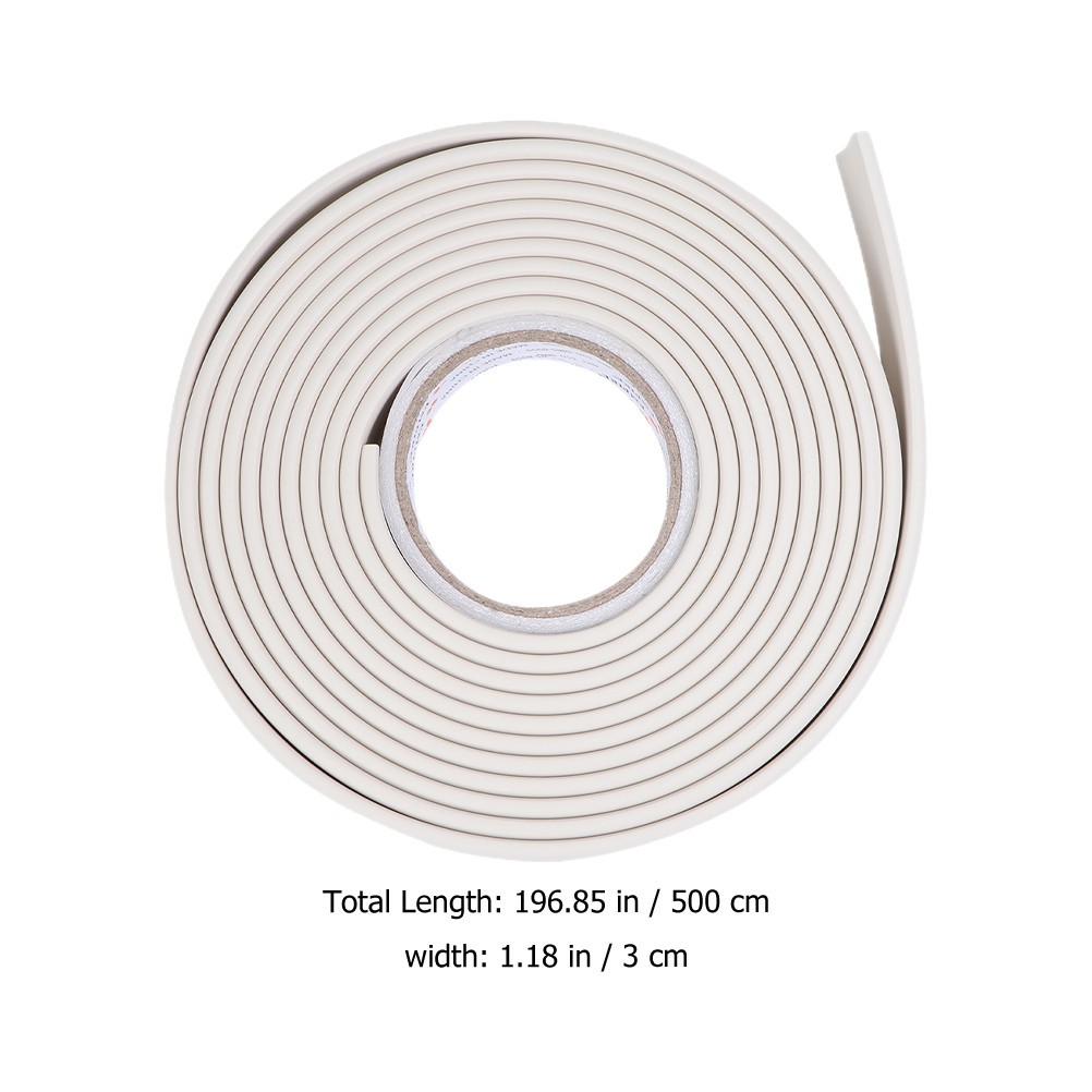 Reusable Plastic Caulk Strip for Wall Baseboard Strong Adhesive White Tape