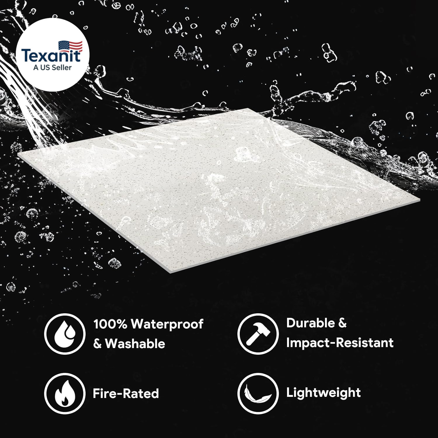 2Ft X 2Ft Printed Pro Ceiling Tiles Waterproof, Washable and Fire-Rated – High-G