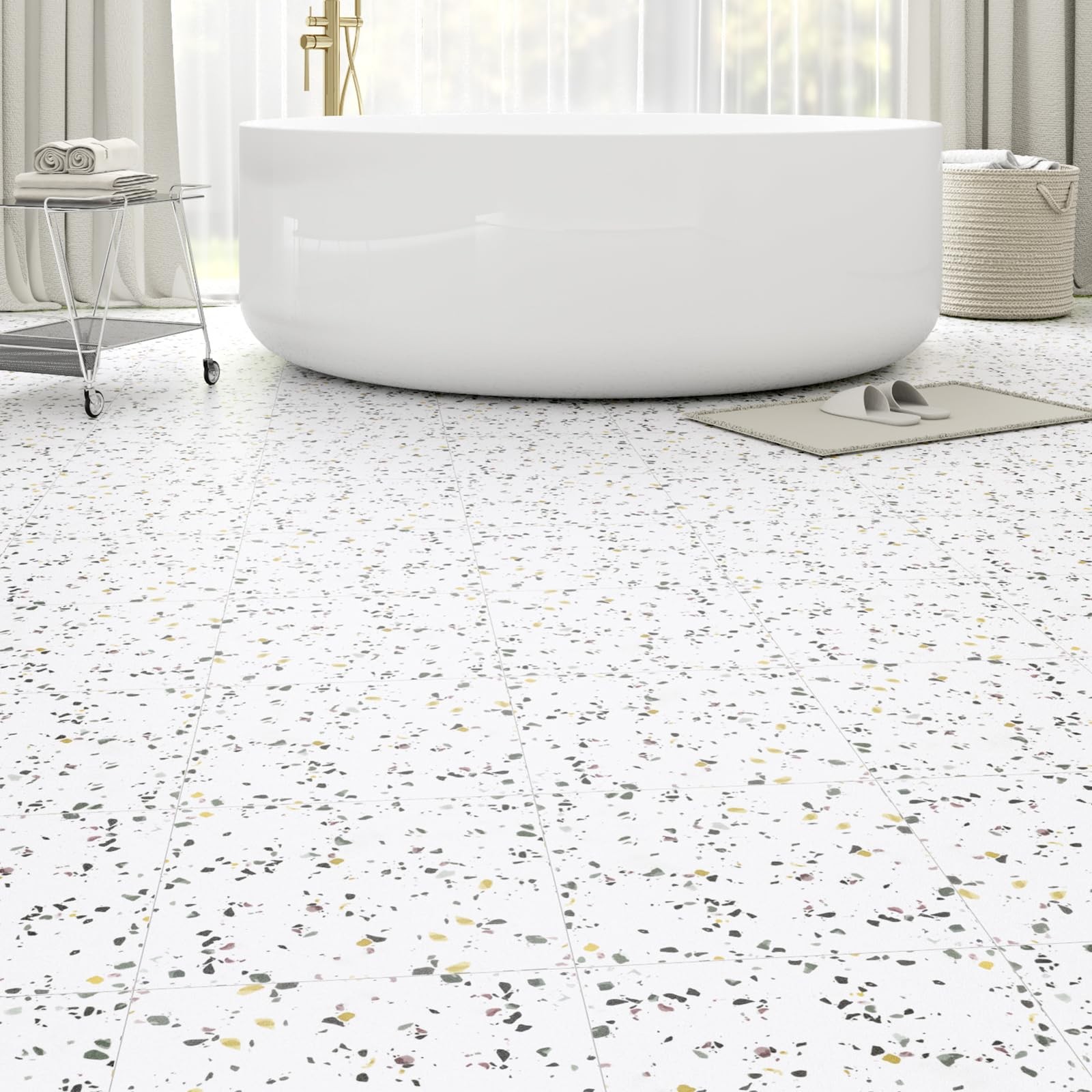 20-Pack 20 Sq.Ft Peel and Stick Floor Tiles Vinyl Matte Pattern Flooring, 12”…