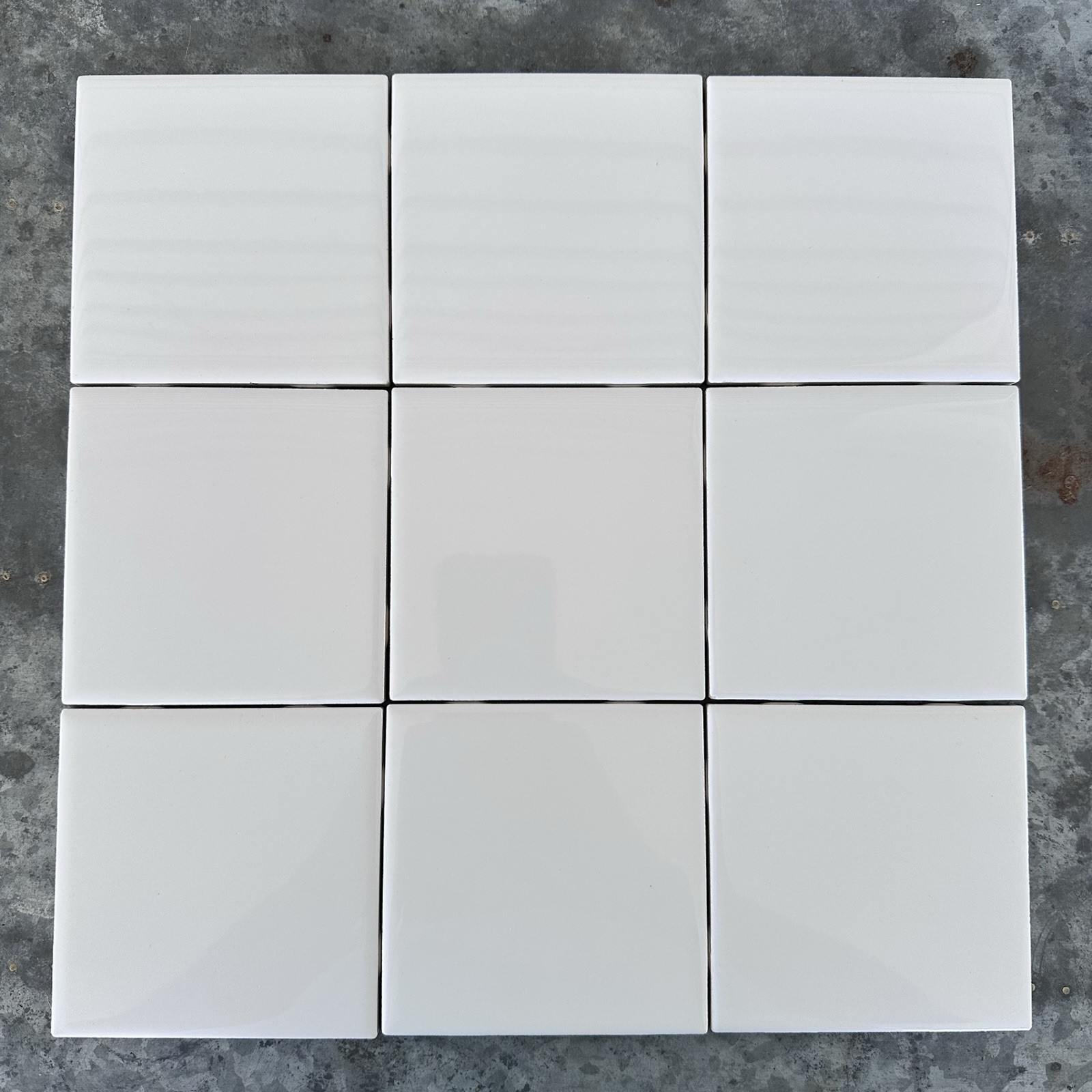 4×4 White Tiles American Olean Ceramic Wall Tile Ice White 0025 Gloss Lot Of 9