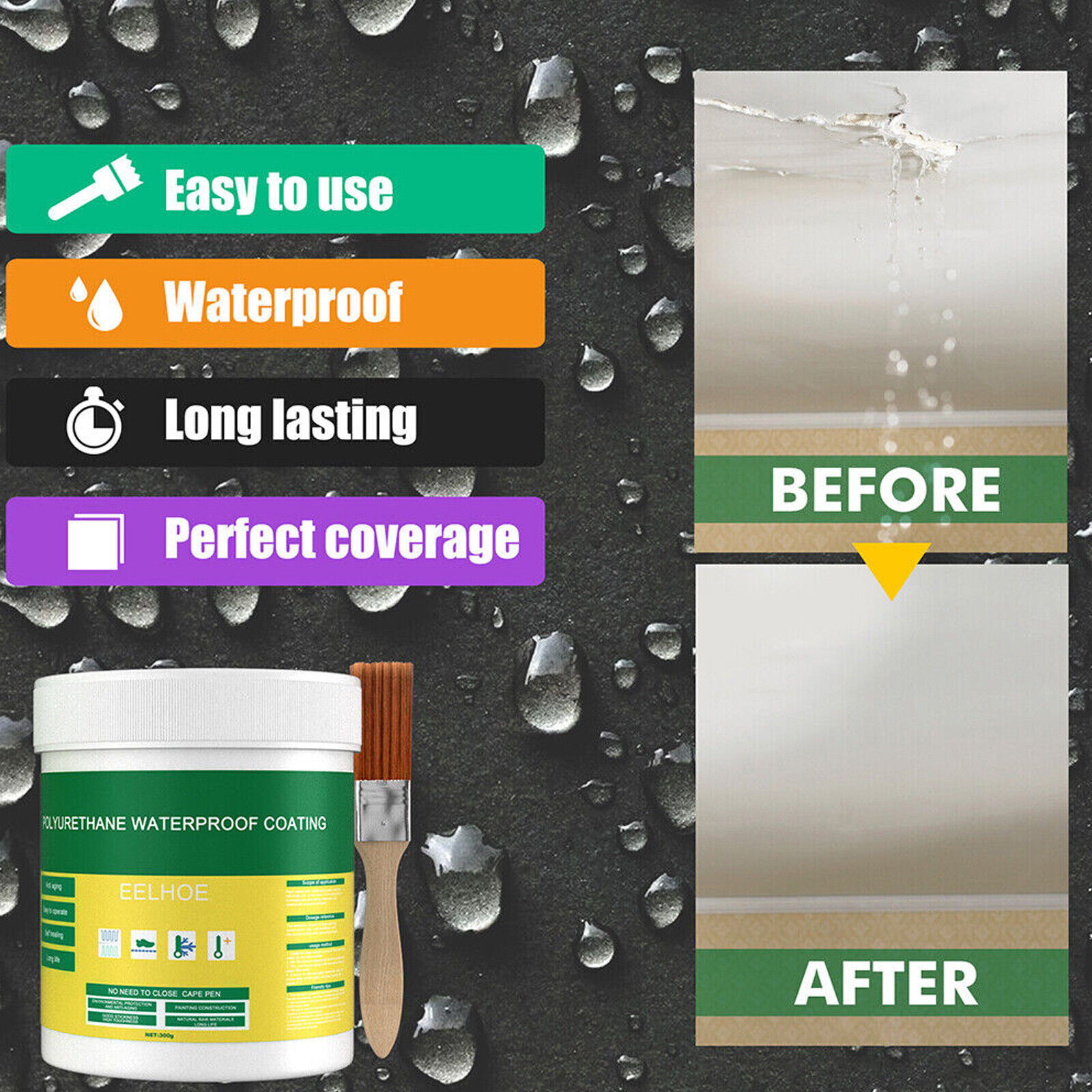 NEW Waterproof Invisible Paste Sealant Tile Trapping Repair Polyurethane Glue