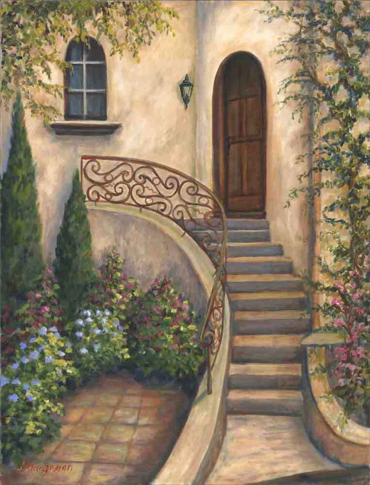Tuscan Stairs Accent & Decor Tile Joanne Morris Margosian Art JM020AT
