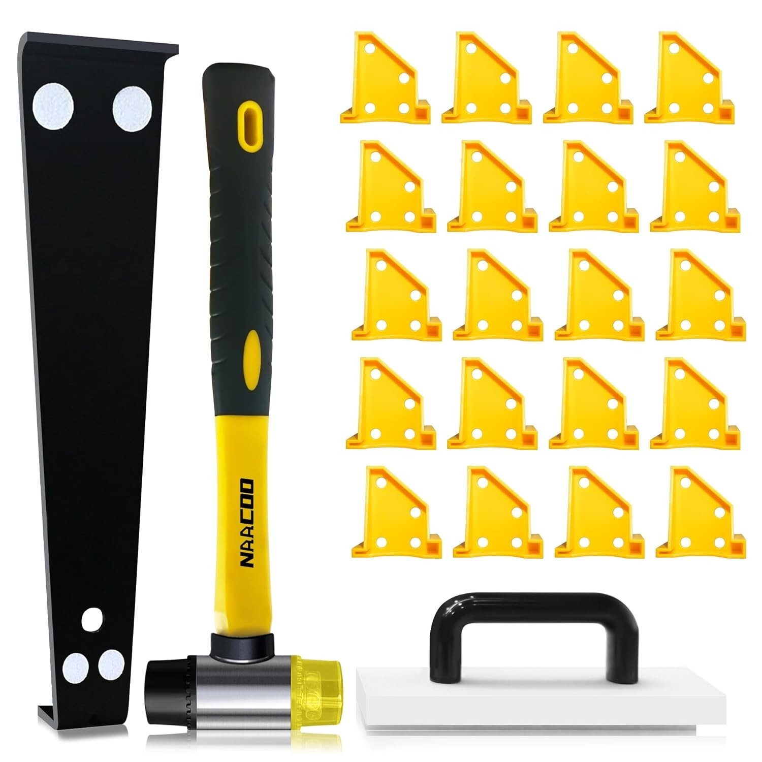 NAACOO Laminate Vinyl Flooring Installation Kit with Mallet Pull Bar Spacers