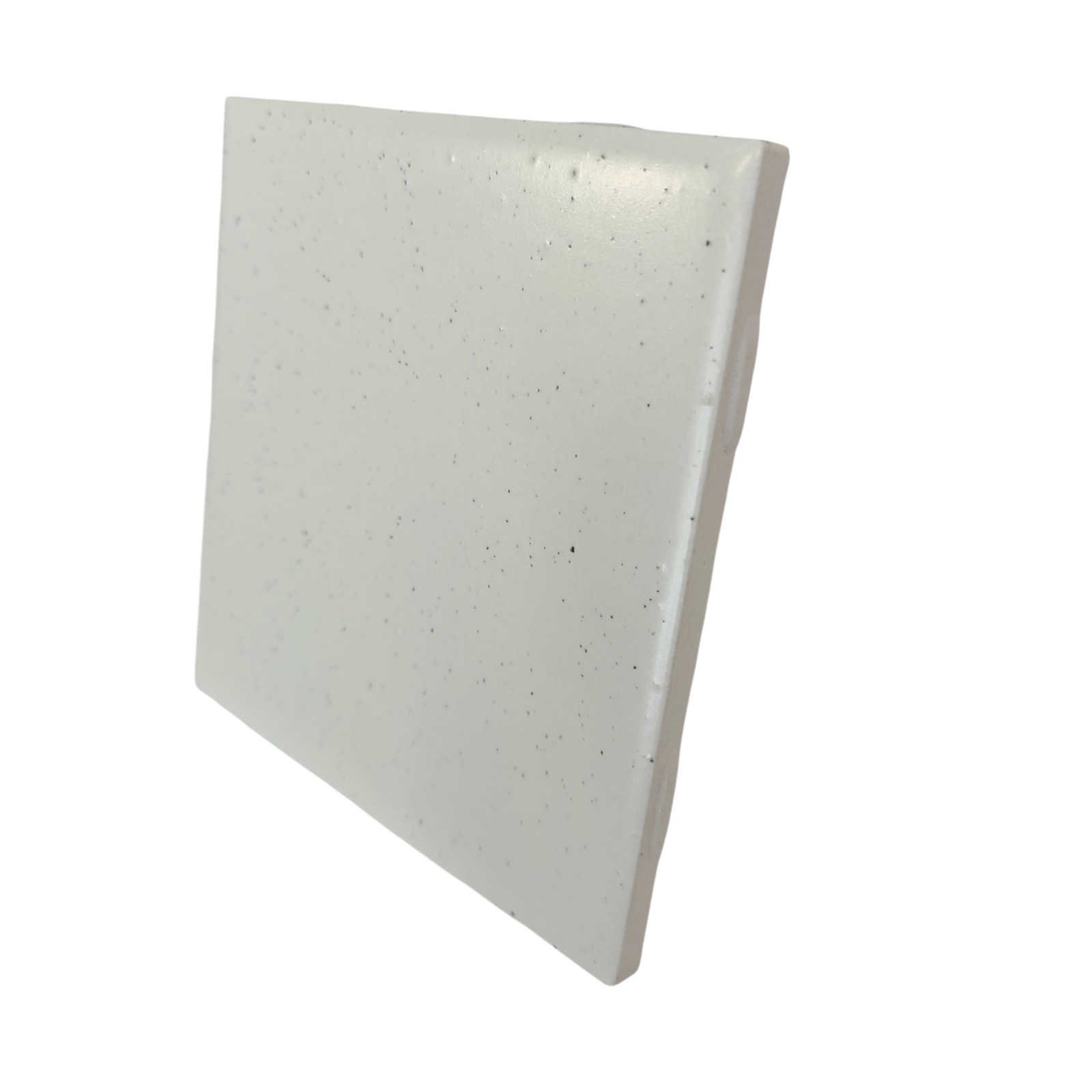 Freckled 4.25 in Ceramic Tile Specs Dots Subway Square Vintage Off White Matte