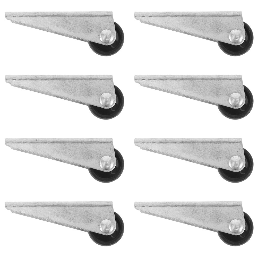 8PCS Door Sinking Caster Wheels | Low Profile Fixed Rolling Casters | Small