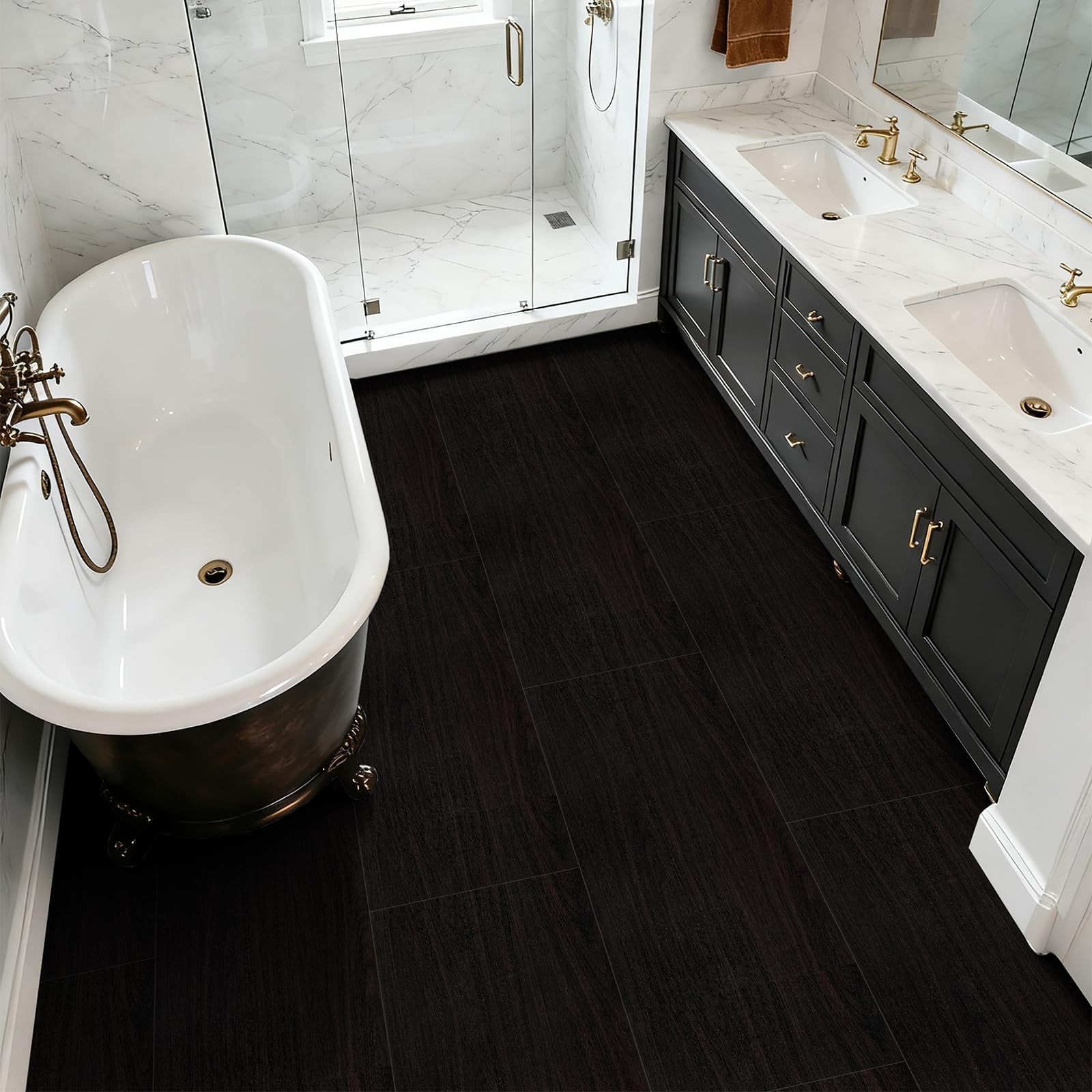 Peel and Stick Floor Tile-Wood Vinyl Flooring Roll | Waterproof for Kitchen a…