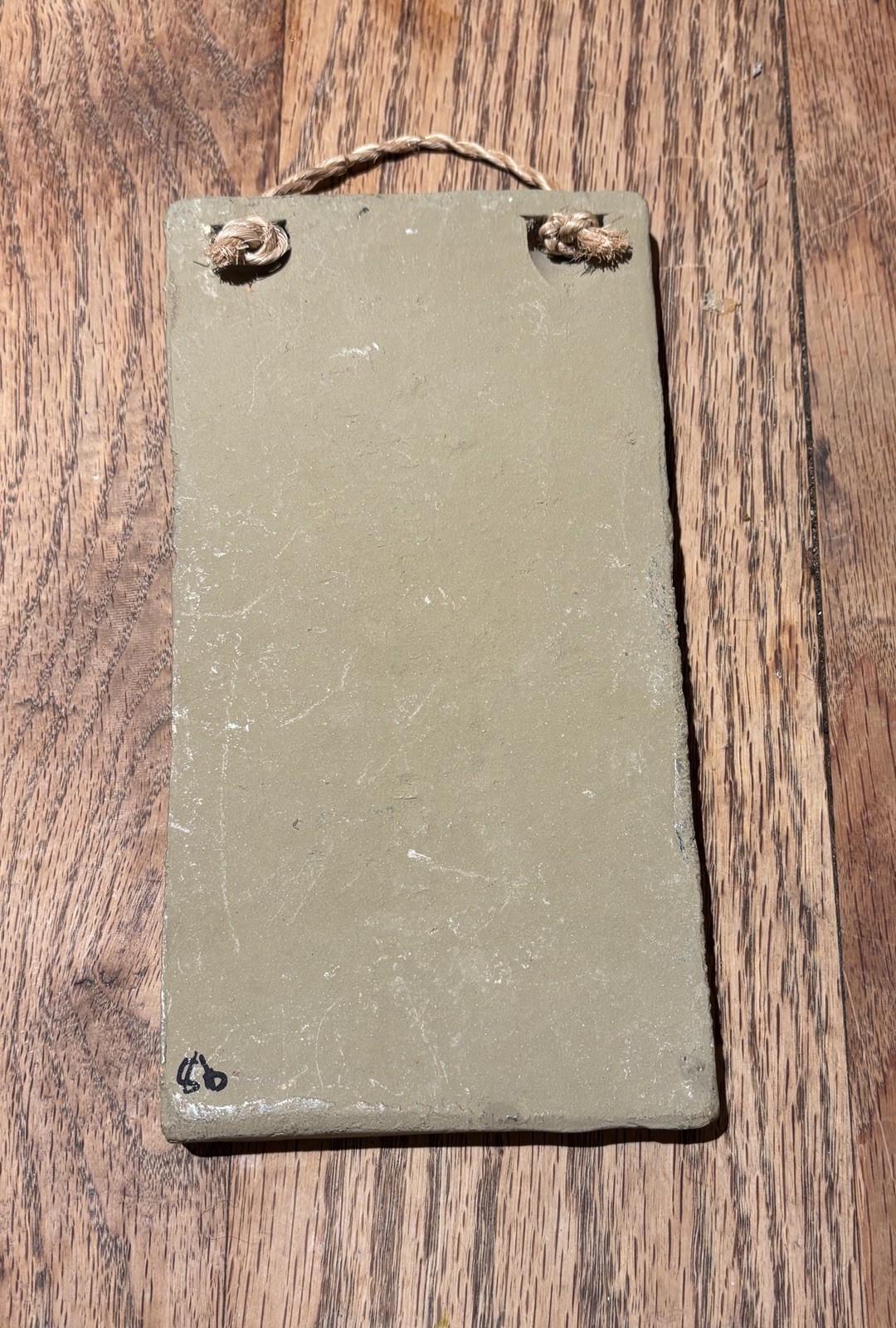 Vintage Wall Tile With Poem & Hand Painted Forget Me Nots Majolica Plaque