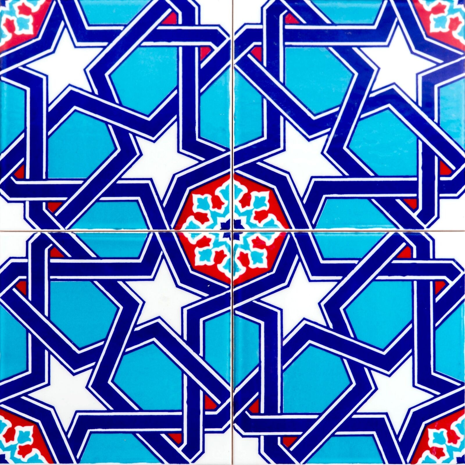 Colorful Wall Tiles Geometric Pattern 20×20 cm Ceramic Tiles 12 Pieces – Mazhar