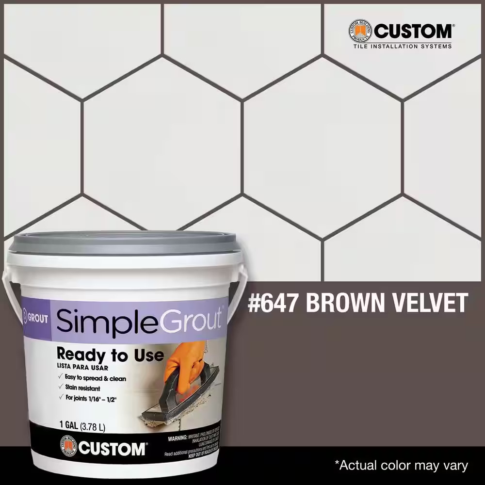 Simplegrout #647 Brown Velvet 1 Gal. Pre-Mixed Grout