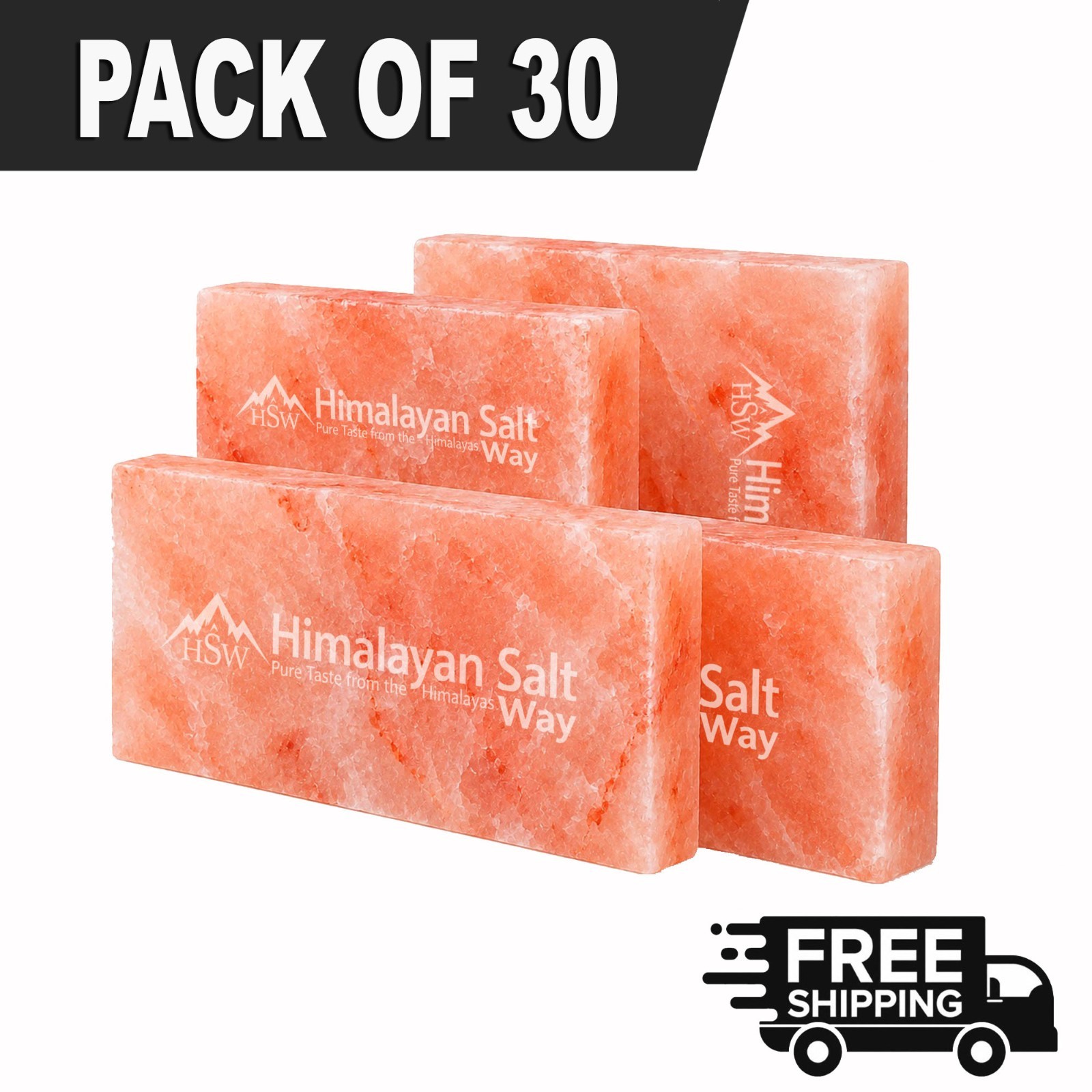 Himalayan Pink Salt Tiles 8x4x1 Pack of 30 Salt Wall Brick Spa Sauna Home Decore