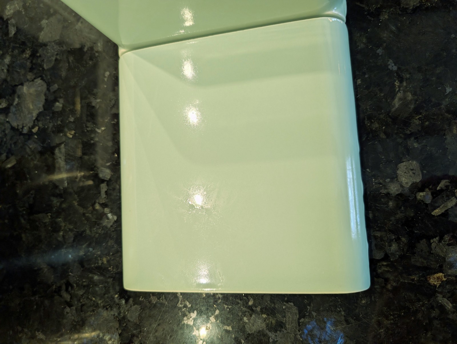 1 Piece Of Ceramic Tile #14 Spring Green Double Mud Bullnose A7610 Curb Jamb
