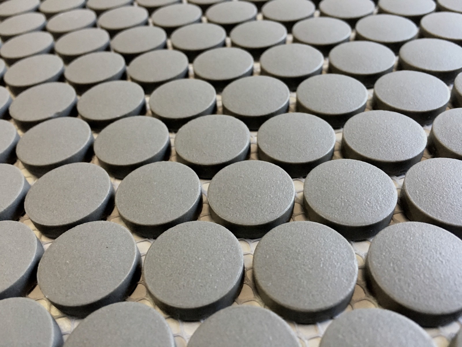 Penny Round 3/4″ Unglazed Matt Iron Porcelain Mosaic Wall Floor Tile Bath