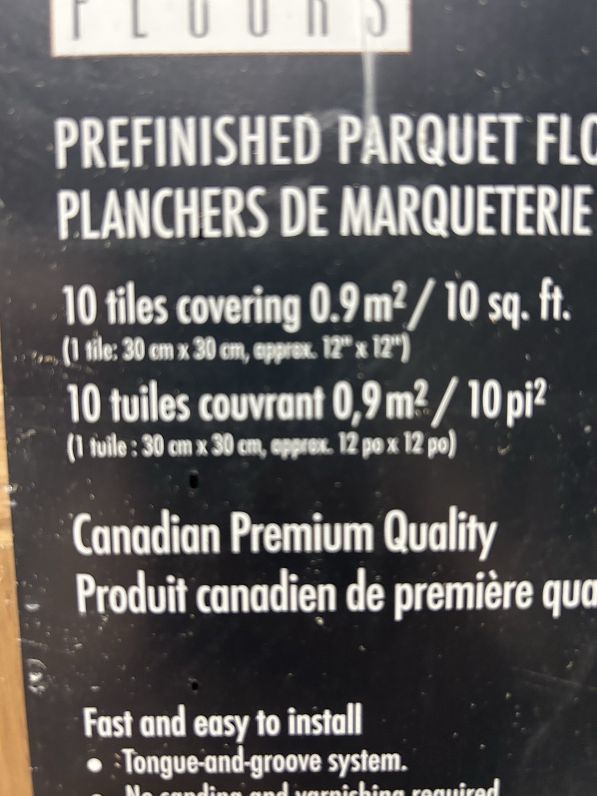 10 Parquet Floor Tiles Oak Natural Canadian 30cm x 30cm NEW!