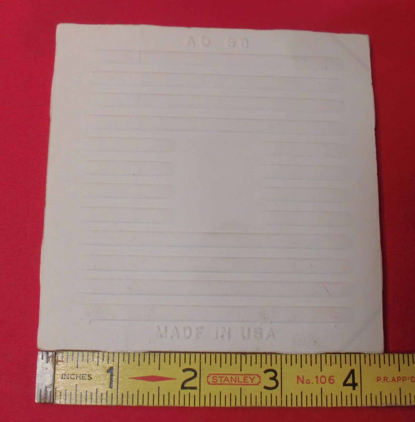 1 pc. Vintage Spring Green: 4-1/4″ Glossy Ceramic Tile by American Olean, NOS
