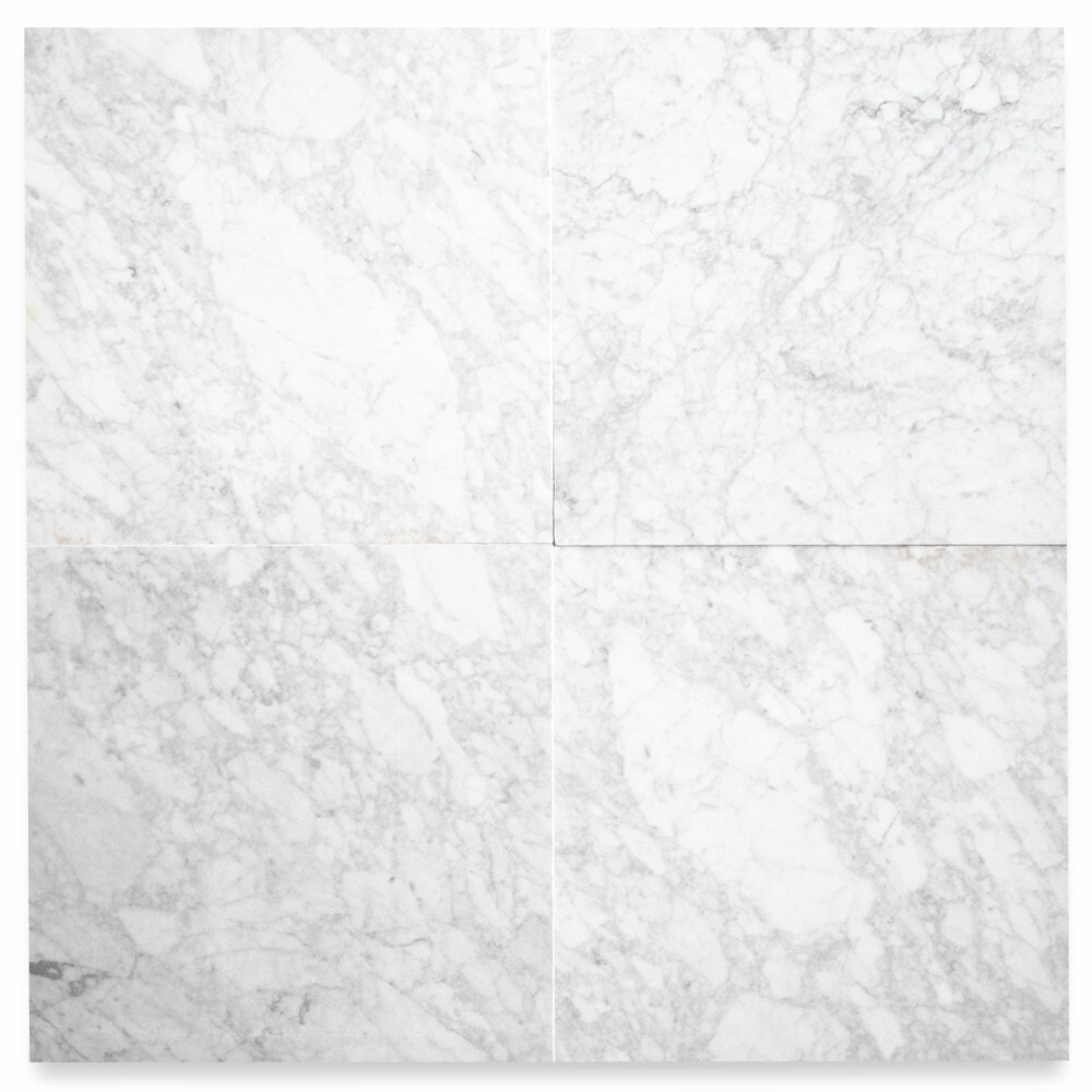 C45P 18×18 Carrara Venato Bianco Carrera White Marble Floor Tile Polished
