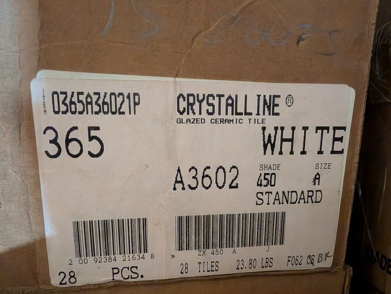 1 pc American Olean Crystalline White ceramic tile #365 6″ Mud Bullnose 60s 70s