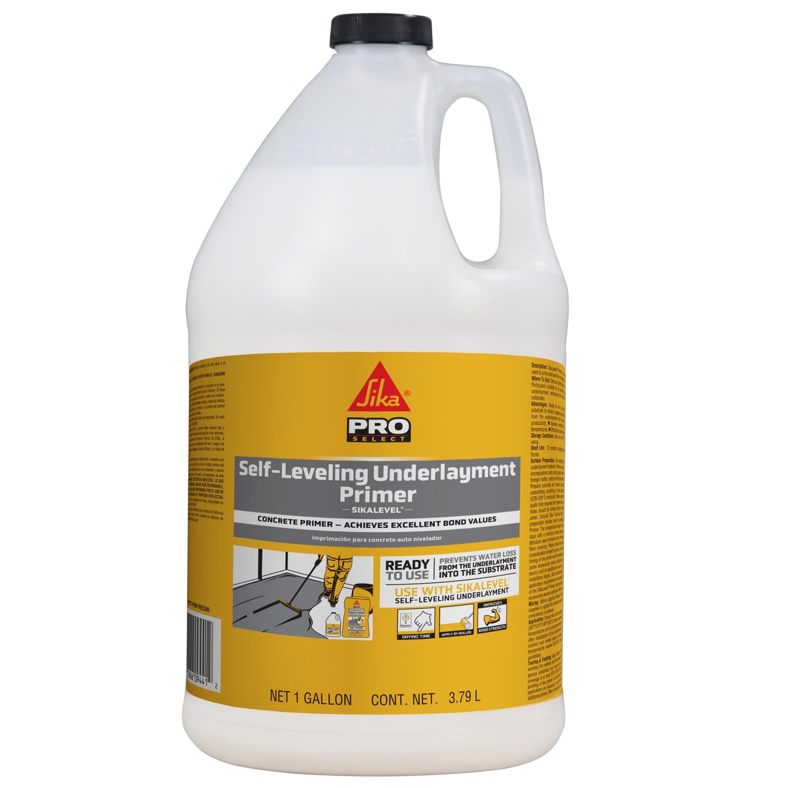 SIKA Sikalevel Self-Leveling Underlayment Primer – 1 Gallon White, Ready to U…