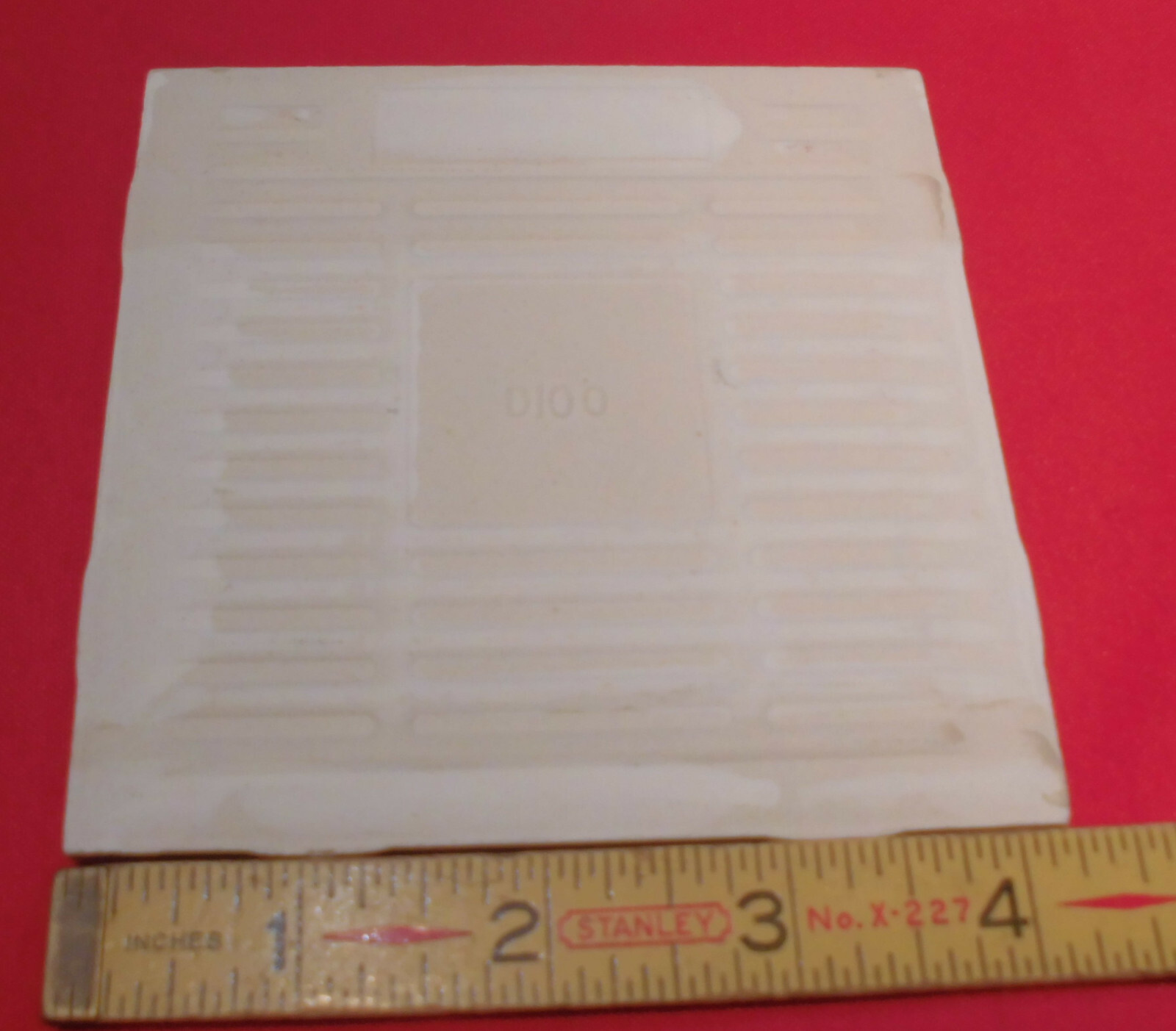 1 pc. Dove-Lite Gray; Bullnose Ceramic Tile by Daltile #D-725; 4-1/4″ Matte, New