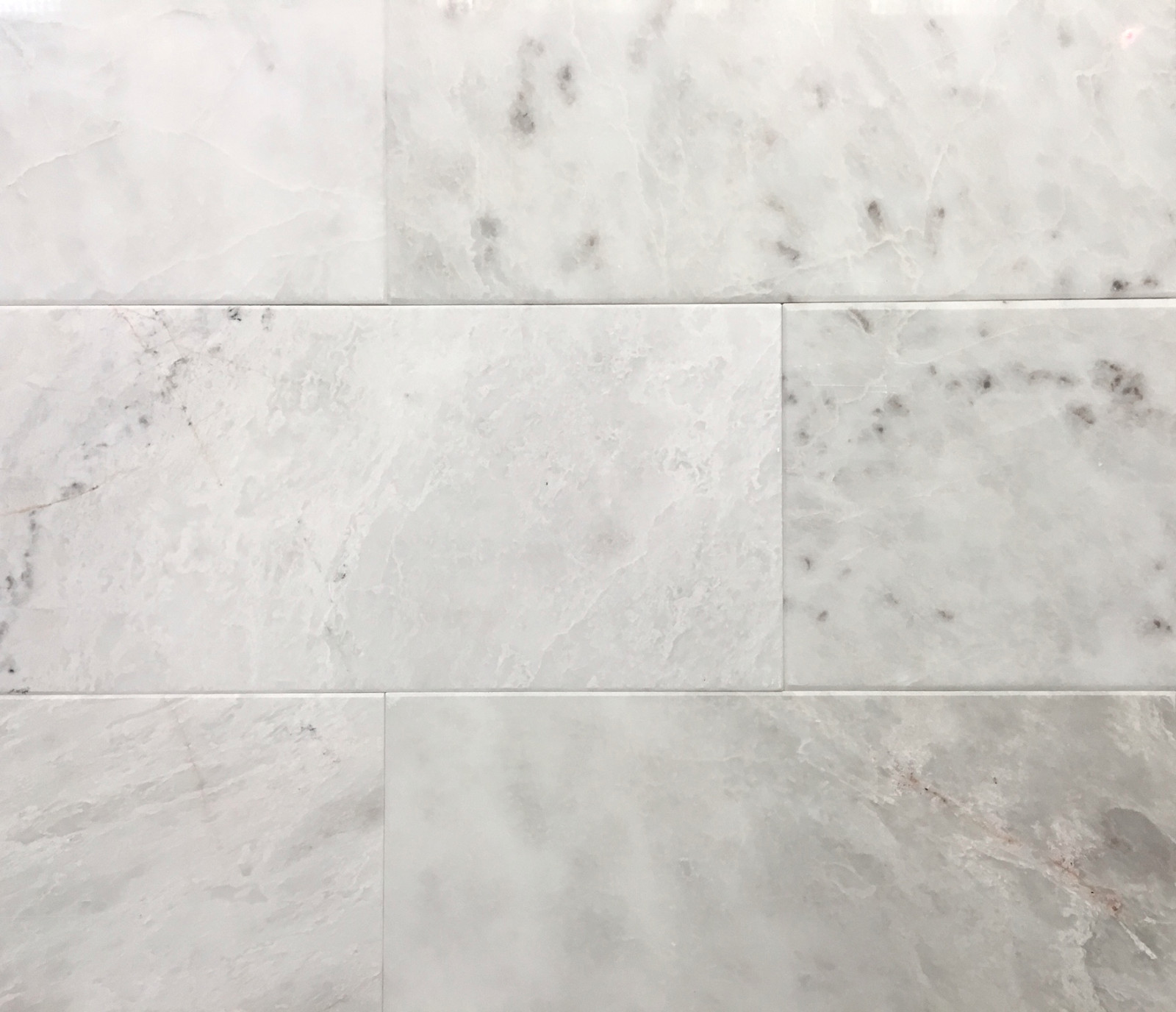 Glacier White 6×12 Polished Beveled Marble Tile Floor Wall Backsplash Kitchen