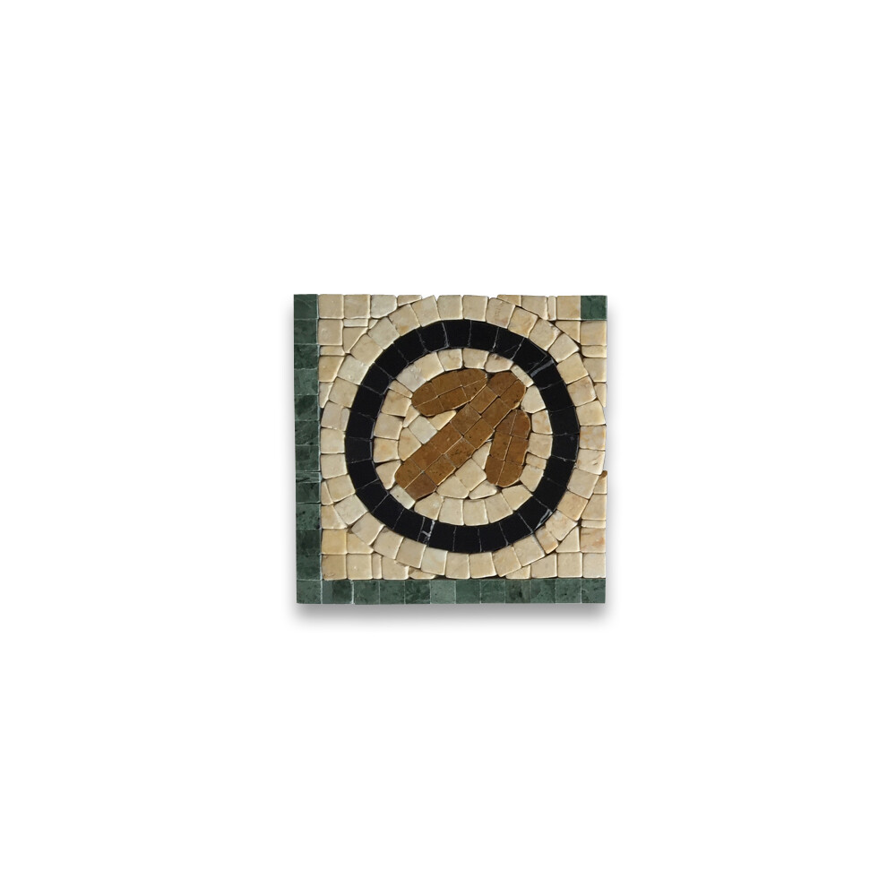 B0043CPT Marble Mosaic Border Accent Tile Polished Swan Beige 4.7×4.7 Tumbled
